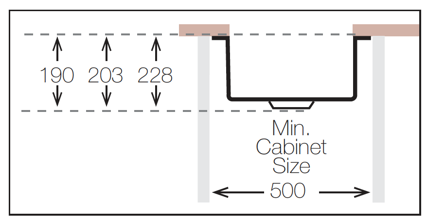 D 450 - Undermount Series - Çelik Pres Eviyeler - Ukinox Eviye ve